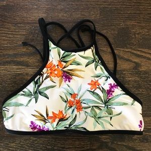 High Neck Strappy Back F21 Bikini Top